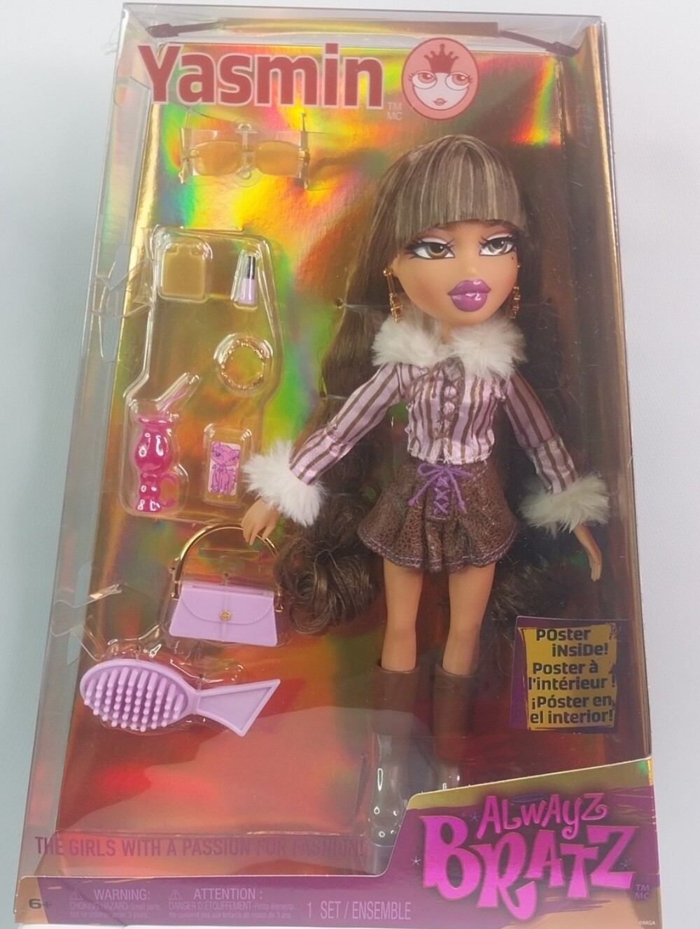 Yasmin Doll - Always Bratz Brown Hair with Pink Accessories
